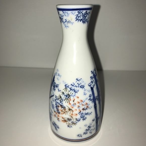 Vintage Blue and White Sake Decanter